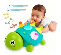 Baby Crawling Turtle Toy 6 9 12 Months, Tummy Time Baby Sensory Present for 1-2 Year Old Boy Girl, Newborn Travel Essential Teething Toys, Toddler Montessori Birthday Gift for 3 4 Year Old