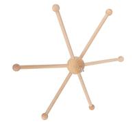 Baby Crib Hanger, Spherical Six Legs Mobile Baby Wooden Mobile Hanger for Wind Chime Bed Toy Nursery Room Decor