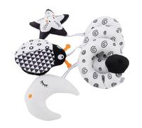Baby Crib Hanging Rattles Toy, Black White Animal Spiral Plush, Auditory Development, Install On Crib, Ideal for Travel or On The Go Use, Made From Plush