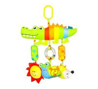 Baby Crib Hanging Rattles Toys - Infant Baby Worm Crib Bed Around Rattle Cartoon Spiral Hanging Toy with Ringing for Infants Bed Stroller Car Seat Bar for Babies Boys and Girls Mqs869 (White, 35x26cm)
