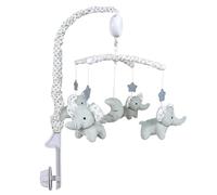 Baby Crib Mobile - Baby Mobile Arm | Wind-Up Animal Hanger Clip | Rotating Plush Toy Music Box | High Contrast Nursery Mobiles for Crib, Cradle, Babys Room, Gentle Soothing Decoration