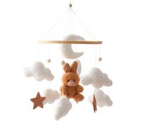 Baby Crib Mobile, Ceiling Hanging Toy, Rotating Cartoon Pendant, Interactive Gentle Visual Stimulation, Easy Installation Design, Perfect for Greenhouse Bedroom Kids Room Decoration 17.72x9.06 Inches