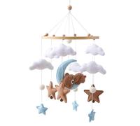 Baby Crib Mobile Cute Felt Cloud Monn Star Bear Bassinet Mobile for Crib Children's Room Nursery Decoration