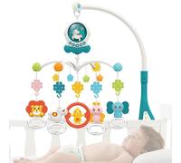Baby Crib Mobile | Musical Bassinet Mobile with Night Projector | Toys for 0-3 Months Brain Development, Baby to-ys with Music and Lights for, Blue and Pink