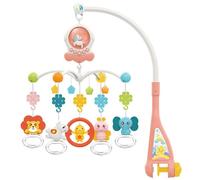 Baby Crib Mobile | Musical Bassinet Mobile with Night Projector | Toys for 0-3 Months Brain Development, Baby to-ys with Music and Lights for, Blue and Pink