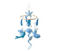 Baby Crib Mobile Ocean Theme Nursery Mobiles with Soft Plush Sea Creatures Calming Visual Toy Ideal for Infant Crib Blue and White Mobile Ideal for Cribs