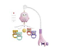 Baby Crib Mobile - plasticss Music Bell, Adjustable Rattle Spinner | Soft Animal Toy with Visual Motion Activity, Calming Sound Unit Beside Bassinet Playpen Bed Helping Toddler Relax Girls Boys Sleep