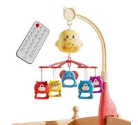 Baby Crib Mobile- Rotating Musical Soother Toy with Remote Control for Cot, Stroller Sleep Function, Hanging Decor for 0-18 Months Girls Boys Bed Bassinet Play, Colorful ABS