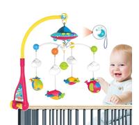 Baby Crib Toy, Lights Projector Function Kids Musical Bed Hangable Toy with Remote Control, Accessories Nursery Decor, Perfect Boys & Girls, Soothing Music and Light Show for Sleep Time
