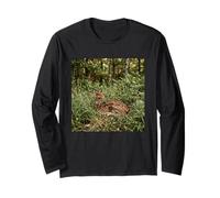Baby Deer Forest Wildlife Woodland Nature Scene Long Sleeve T-Shirt