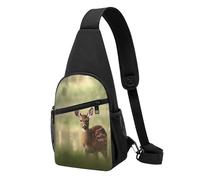 Baby Deer Printed Sling Backpacks Casual Crossbody Shoulder Bag Chest Pack for Men Women