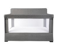 Baby Delight Lunaire Full Size Crib & Playard | Breathable Mesh Baby Crib | Tool-Free Assembly Baby Bed | Charcoal Tweed