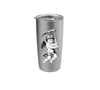 Baby Devil Cherub Reaper Blackwork Angel Stainless Steel Insulated Tumbler