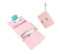 Baby Diaper and Wipes Pouch Cute Bear Foldable Diaper Bag Organizer for Strollers Mom Travel Diaper Clutch Gift for Baby Shower