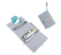 Baby Diaper and Wipes Pouch Cute Bear Foldable Diaper Bag Organizer for Strollers Mom Travel Diaper Clutch Gift for Baby Shower