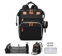 Baby Diaper Bags with Changing Station Multifunctional Waterproof Diaper Bag Backpack Travel Baby Bag with Changing Pad, Pacifier Case,Baby Essentials(Black)