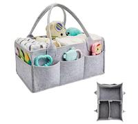 Baby Diaper Caddy Organizer, Organizes Diapers and Baby Supplies, Nappy Caddy Essentials for Newborn, Great Baby Shower Gifts for Mum, Baby Boy, Baby Girl, New Born Accessories Baby Organiser