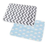 Baby Diaper Changing Pad - 2 Pack 19.6'' X 27.5'' Travel Portable Waterproof Change Mat - Newborn and Infant Foldable Changing Pad for Home Travel Outside(Grey & White)