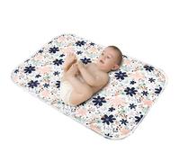 Baby Diaper Changing Pad, 21 5/8" x 31.5" Waterproof Changing Pad Liners - Reusable Soft and Absorbent Portable Changing Mat(Floral1PCS)
