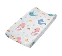 Baby Diaper Changing Pad Cover Cute Pattern Cradle Mattress Sheets Nursery Changing Mat Cover Breathable Changing Table Cover 32''X 16''（Cover Only, Pad Not Included）