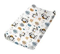 Baby Diaper Changing Pad Cover Elastic Cute Pattern Cradle Mattress Sheets Nursery Changing Mat Cover Breathable Changing Table Cover 32''X 17'' Animal（Cover Only, Pad Not Included）