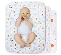 Baby Diaper Changing Pad Waterproof Portable Changing Pad 3 Pack Washable Mattress Pad Reusable Under Pads Changing Pad Liners for Travel 27.5 x 37.8 inches