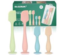 Baby Diaper Cream Spatula Set 4 Pieces with Travel Storage Box, Soft Butt Spatula for Baby, Diaper Spatula for Butt Paste