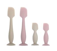 Baby Diaper Cream Spatulas 4 Pack Butt Paste Applicator Nappy Cream - Newborn Baby Essentials, 2 Large and 2 Mini Sizes (Pink, Khaki)