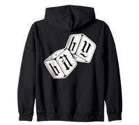 Baby Dice Old English Blackwork Zip Hoodie