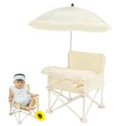 Baby Dining Chair - Portable Booster Dining Seat with Parasol & Tray | Versatile Outdoor Camping & Picnic Chair | Ideal for Kitchen Dining and Travel | Convenient Chair for Journeys