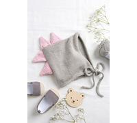Baby Dinosaur Bonnet Knitting Kit Wool Couture Grey One Size