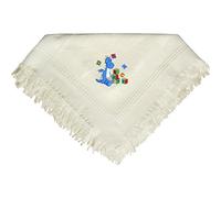 Baby Dinosaur & Building Blocks Super Soft Shawl Blanket (Soft Ivory)