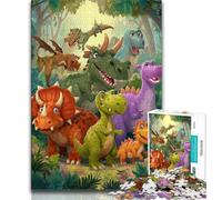 Baby Dinosaur Jigsaw Puzzles for Adults Teenagers Jigsaws Puzzle,Help The Brain Exercise Addictive Toys to Cultivate Patience Parent-child Interaction (38x26cm)