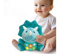 Baby Dinosaur Musical Toys, Newborn Boys Gift, Soft Dinos Plush Stuffed Animal, Infant Light Music Time, 1st Birthday Stocking Gift Stuffer for 0 1 3 6 9 12 18 Month 1-3 Yrs