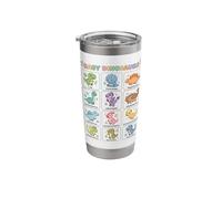 Baby Dinosaurs for Kids Learning Chart Cute Dinosaur Names Stainless Steel Insulated Tumbler