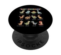 Baby Dinosaurs Names for Kids Learning Chart Cute Dino Types PopSockets Adhesive PopGrip