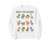 Baby Dinosaurs Names for Kids Learning Chart Cute Dino Types Sweatshirt