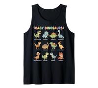 Baby Dinosaurs Names for Kids Learning Chart Cute Dino Types Tank Top