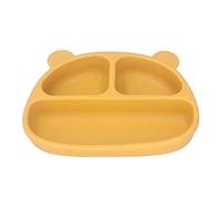 Baby Divided Plate Spoon Fork, Prevent Falling Suction Cup Safe Silicone Split Plate Set for Baby Meal (Dinner Plate Spoon Fork)