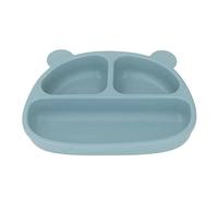 Baby Divided Plate Spoon Fork, Prevent Falling Suction Cup Safe Silicone Split Plate Set for Baby Meal (Dinner Plate Spoon Fork)
