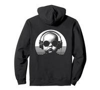 Baby DJ, design, modern, fun, mix and festival, white, retro Pullover Hoodie