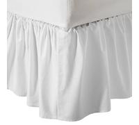Baby Doll Bedding Solid Crib Skirt/Dust Ruffle, White