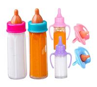 Baby Doll Bottles Set with Pacifiers, Magics Baby Doll Bottles with Disappearing Milk or Juice, Funny Simulation Dolls Accessories for Kids Gift
