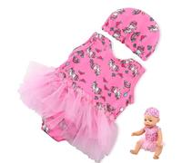 Baby Doll Clothes 14-16 Inch Swimming Baby Doll Outfit, 2 Piece Baby Swimming Set, Swimming Set for Dolls, BABY born Swimsuits, Sweet / Easy Dress-Up, for 43 cm Dolls / Little Girls