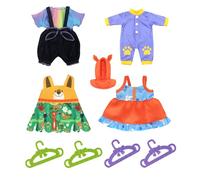 Baby Doll Clothes Compatible with Baby New Born Clothes 10-12 Inch Doll, Doll Clothes for 30-35cm Outfits Sweet Baby Doll Outfits ，Four-piece set to fulfill your desires(Not Include Doll)