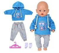 Baby Doll Clothes for 14-18 Inch Baby Doll, 4 Pcs Blue Puppy Dolls Clothes