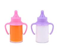Baby Doll Feeding Bottles Disappearing Milk & Juice Feeder for Newborn Doll,Orange+White,as described (Pack of 2)