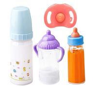 Baby Doll Feeding Set, Baby Doll Bottle with Toy Pacifier 4PCS/Set Feeding Dolls Magic Milk Bottle for Accessories for Girl, Bottles Disappearing
