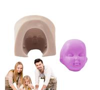 Baby Doll Head Mold - Human Face Silicone Baking Tool, Creative Kitchen Fondant Mould | Handmade Pastry Decorating Clay Resin Craft, Chocolate Pudding Dessert Candy Sweet Jelly Icing Sculpting Wax Soa