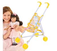 Baby Doll Pram Toy, Stable Realistic Dolls Toy Pushchair, Role Play Toy Dolls Stroller, Lightweight Cute Animals Role Play Stroller for Boys & Girls, Dolls Accessories